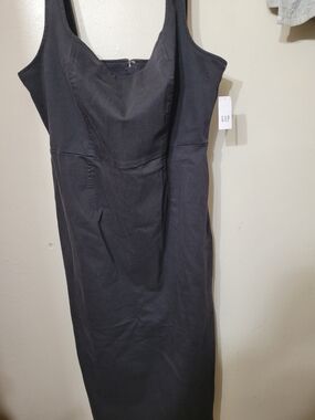 GAP Black Sleeveless Midi Dress with Scoop Neck NWT XL